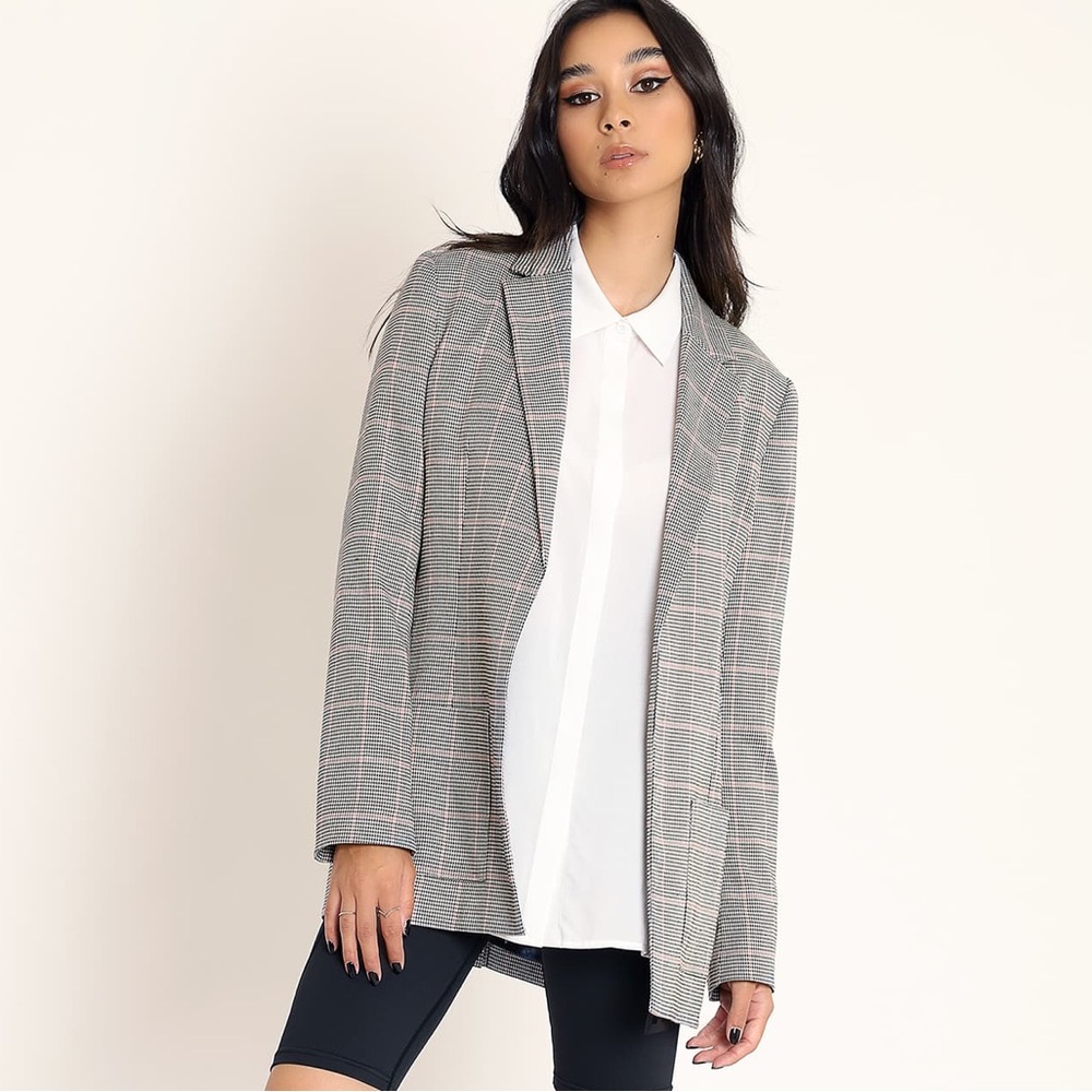 PLAID BLACK BLAZER - Picture 7 of 10